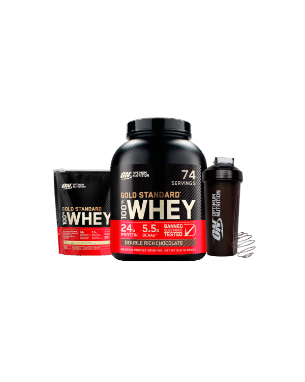 Combo Gold Standar 5lb + 1.5lb Proteina  + Shaker