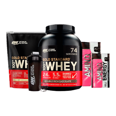 Combo Gold Standar 5lb + sobre 1.5 lb + Sobres amino energy + Shaker