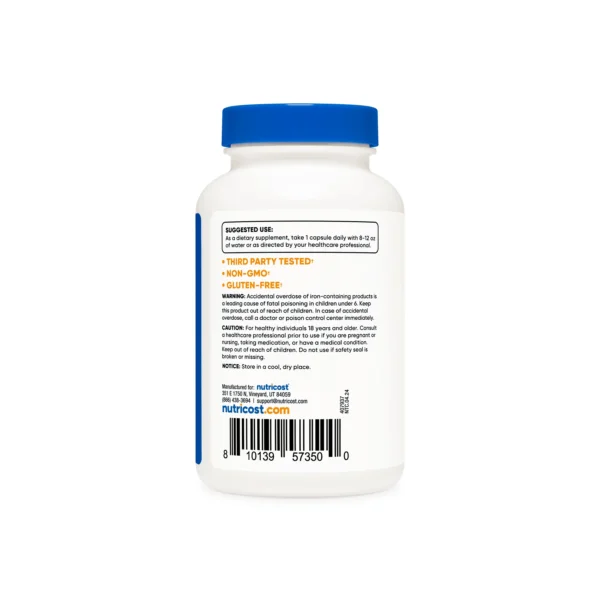 Ferrochel Iron 18mg Nutricost - Imagen 3