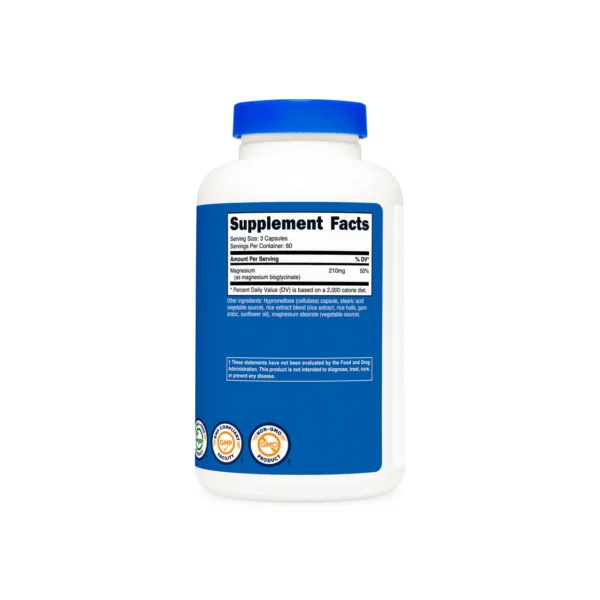 Magnesio de Glicinato 210mg nutricost - Imagen 2
