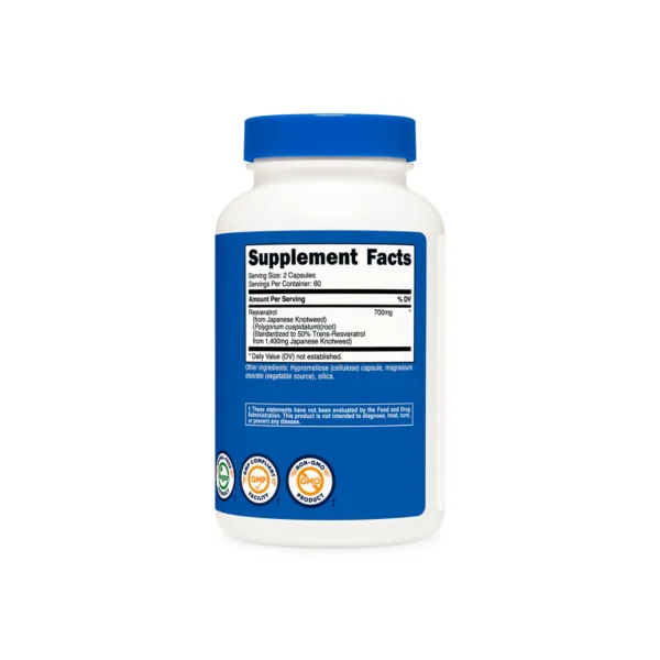 Resveratrol 700mg Nutricost - Imagen 2