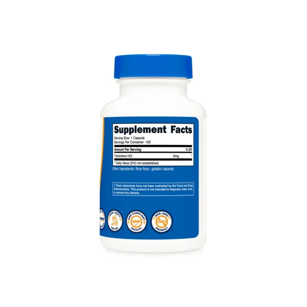 Yohimbe HCL 5mg Nutricost - Imagen 2