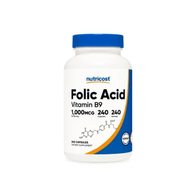 Folic Acid B9 100mg Nutricost