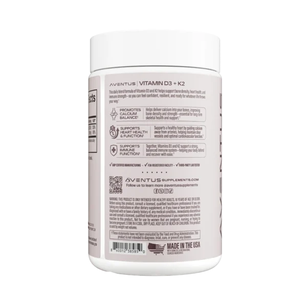 Vitamina D3 y K2 Aventus - Imagen 3