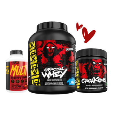 Combo Hardcore whey + creakong + multivitaminico Mutant